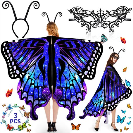 ZLPBAO Deguisement Papillon Adulte en Polyester