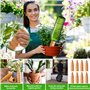 POWZOO Lot de 8 Cône en Argile d’arrosage, Arrosage en Terre Cuite,Système d'Irrigation Naturel, arrosage Automatique pour Jardi