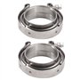 Bohaner Kit de colliers de serrage en V pour pot d'échappement de voiture - 2 colliers de serrage en V en acier inoxydable - 76 