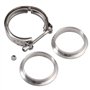Bohaner Kit de colliers de serrage en V pour pot d'échappement de voiture - 2 colliers de serrage en V en acier inoxydable - 76 