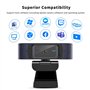 Webcam Autofocus avec Cache, Caméra Web HD 1080P USB avec Double Microphones pour Live Streaming PC Skype Xbox Facebook et Youtu