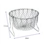 JJDD Carkio Panier pliable en acier inoxydable multi-fonctions pour frire et cuisine