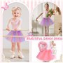 SHUOHONG 2 Pièces Jupe Tulle Femme, Deguisement Femme Tutu 3 Couches, Ballet Fille Jupon Tulle Tutu Rose, Cosplay Princesse pour