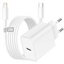 Chargeur Rapide pour Apple iPhone 14/14 Plus/14 Pro/14 Pro Max/13/13 Pro/12/11/SE/X/8