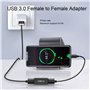 iJiZuo Adaptateur USB Femelle à Femelle, Paquet de 2, Connecteur D'extension Adaptateur 3.0 USB, pour Connecter Deux Extrémités 