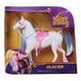 Unicorn Academy, Licorne Glacier avec tête Mobile, 2 Accessoires d'équitation, 27,9 cm, Convient aux poupées Mannequin Layla, au