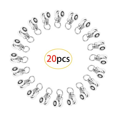 CAILI 20 Pcs Rouleaux de Rail de Rideaux