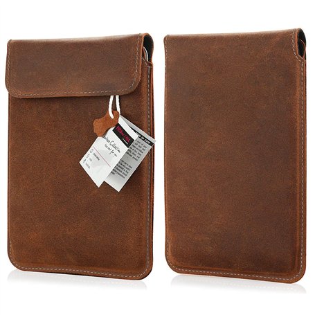 MOELECTRONIX Étui de protection en cuir véritable pour liseuse Pocketbook Touch HD 3 | Touch Lux 4 | Étui de protection fin avec