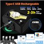 Hyted Lampe Frontale LED Ultra Puissante 2 Pack, 2000 Lumens USB Torche Frontale Rechargeable avec Capteur de Mouvement, Légère