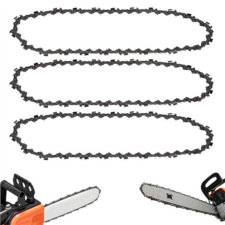 3 PCS Chaînes de Tronçonneuse pour Guide-Chaîne de 12" (30 cm)