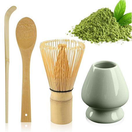 Lot de 4 fouets à matcha TOATELU (100 poils)