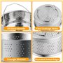 TNOMSNO Panier à Vapeur, 17.5CM Panier Vapeur 304 Acier Inoxydable Panier Autocuiseur Insert pour Cuisson à Vapeur avec Poignée