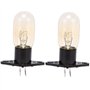 CENPEK Lot de 2 Lampes de Four à Micro-Ondes Z187 240 V 25 W 6,3 MM pour De Nombreux modèles