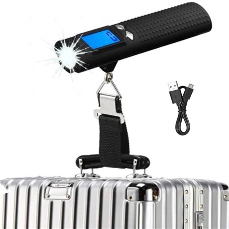 4 en 1 Pese bagage valise électronique rechargeable110Lb/50Kg LCD lampe torche de poche
