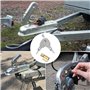 2 Pièces Cadenas Remorque avec 4 Clés, Verrou à Fiche pour Attelage Remorque, Antivol Remorque Clé Compatible avec Remorque Eart