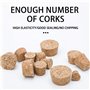 MEMOFYND Lot de 42 bouchons de bouteilles en liège de plusieurs tailles avec sac de rangement 1 pièce, bouchons en bois, pour br