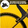 JTMKYO Lot de 2 garde-boue noirs pour vélo, garde-boue de VTT, garde-boue avant et arrière, compatibles avec la plupart des vélo