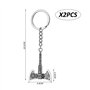 Lot de 2 porte-clés hache viking pour homme - Porte-clés vintage en forme de hache - Porte-clés créatif - Cadeaux pour les joueu