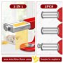 Kit d'accessoires à pâtes pour robot culinaire KVC/KVL Kenwood, appareil à pâtes 3 en 1 en acier inoxydable avec rouleau à pâtes