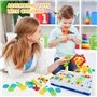 Wisplye Jouet Mosaique Enfant, 237 Pcs Jeu de Construction 3D Puzzle Bricolage Educatif, Créatif Jeux de Société Valise Avec Per