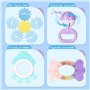 Hochet de Dentition Ensemble, Bébé Jouets Sensoriels Secouer et Attraper, Musicaux Infantile Nouveau-Né Éducatifs Précoce Animau