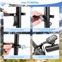 RISVOWO Support de Vélo pour Garmin et Bryton GPS Bike Computer, Accessoires Velo Compatible avec GoPro/Lampes de Vélo s'adapte,