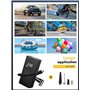 DIHOOM Compresseur à Air Portatif 45L/Min avec Batterie 6000mAh - Gonfleur Pneus Voiture Rapide, Support Banque d'Énergie, Éclai