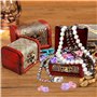 4Pcs Coffre à Bijoux en Bois