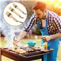 OTTYMO 3 Pcs Brosse Barbecue à Poils Riches Pinceau à Pâtisserie Brosse BBQ avec Manche Bois Outils Barbecue Brosse à Pâtisserie