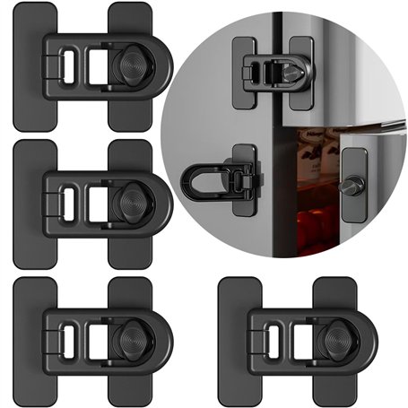 Oruiiju 4 Pack Serrure de porte de réfrigérateur de sécurité enfant,pour réfrigérateurs