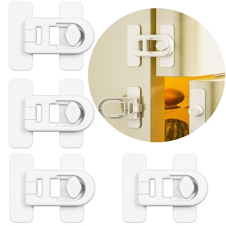 Oruiiju 4 Pack Serrure de porte de réfrigérateur de sécurité enfant,pour réfrigérateurs