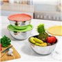 saladier bol à en acier inoxydable avec Coloré couvercle hermétique