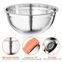 Newpop 3 pièces bols à mélanger, saladier bol à en acier inoxydable avec Coloré couvercle hermétique, 2.5L / 2L / 1.4L empilable
