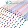Fousenuk 12 pièces Surligneurs, Surligneur Pastel 12 Couleurs Différentes Surligneur Carrés Facile à Tenir, Pastels Aesthetic Hi