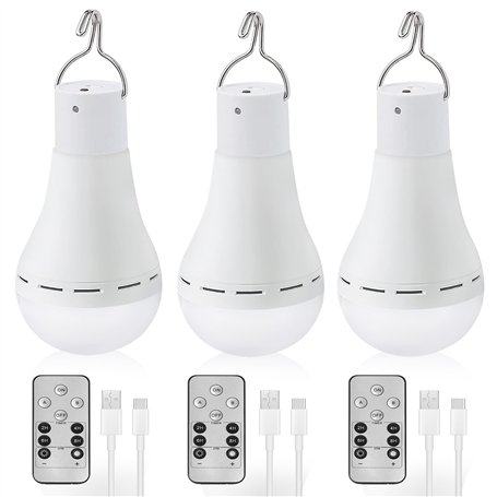 Vegena 3 Pièces Ampoule Rechargeable Usb