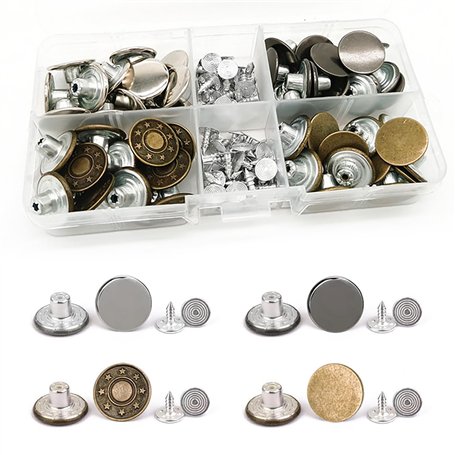 Eupneicu Jeans Buttons[ 60 Piecès ]