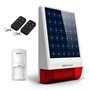 Wolf Guard Système d'alarme domestique sans fil 120 dB Sirène solaire d'extérieur