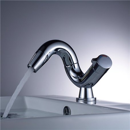 Aimadi Robinet Mélangeur Mitigeur Robinet Bain Rotatif orientable lavabo mitigeur lavabo lavabo salle de bain chrome