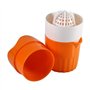 Presse-Agrumes Manuel Portable pour Oranges Presse-Fruits Mini À Main (Couleur: Orange Et Blanc)