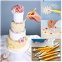 Nuyoah Outils de Décoration de Gâteau Accessoire Pate a Sucre Patisserie 87pcs Fondant Outils Ensemble avec Emporte Pièces Lettr