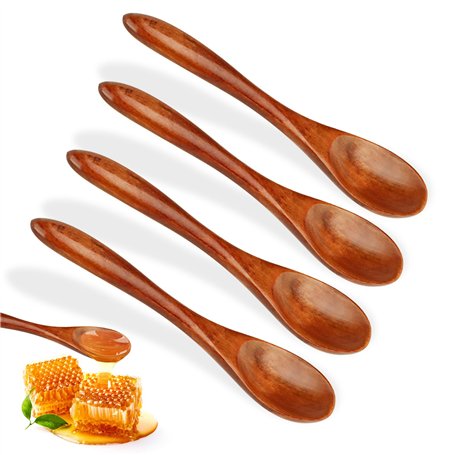 4pcs Petites Cuillères en Bois