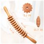 DAOZWUBGIH Rouleau de Massage Corporel en Bois, Masseur Anti Cellulite, Pour Maderothérapie Corps et Drainage Lymphatique, Bâton
