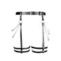KOEMCY Punk Taille Harnais Ceinture Noir Cuir Harnais Corps