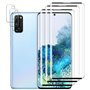 Tzstz 3+3 Pièces Verre Trempé Protecteur,pour Samsung Galaxy S20 4G/ 5G,3D couverture plein écran,Dureté 9H,Anti Rayures,Samsung