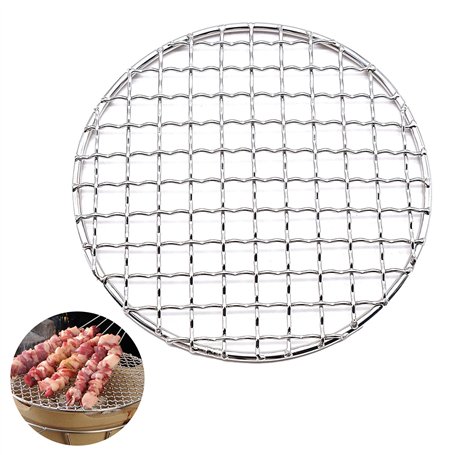 AMJKEJI Grille de barbecue ronde en acier inoxydable - Diamètre : 15 cm - Pour l'intérieur et l'extérieur - Pour le camping