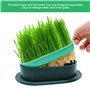 Shengxi 2 Pièces Herbe à Chat Boîte en Plastique, Kit de Culture d'herbe pour Chat Pot de Germination Hydroponique Plateau de Ja