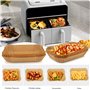 Papier Cuisson pour Ninja Air Fryer, 200 Pièces 20,5x14cm Rectangulair Paper Liners Friteuse Sans Huile Accessoires Compatible a