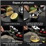 TTSTOIEE presse agrumes, zinc alloy presse citron manuel (7cm calibre) durable handheld For lemon/lime/orange kitchen bar restau