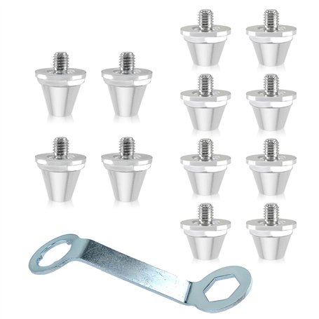 Ruikdly 12pcs Crampons de Rechange Football en Alliage d'aluminium Mixte Cales De Rechange pour Chaussures de Football