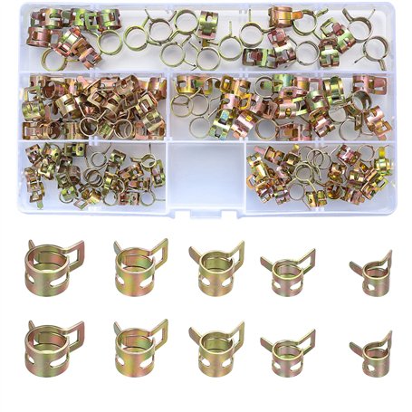 125 Pièces Colliers de Serrage à Ressort